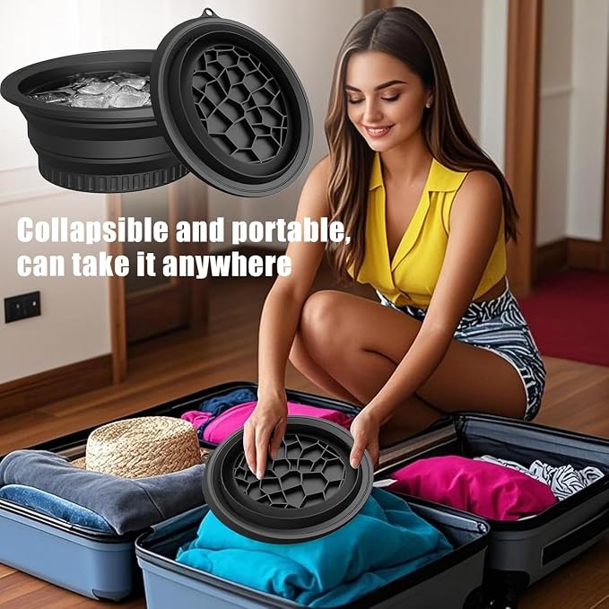 Collapsible Silicone Facial Ice Bath Bowl