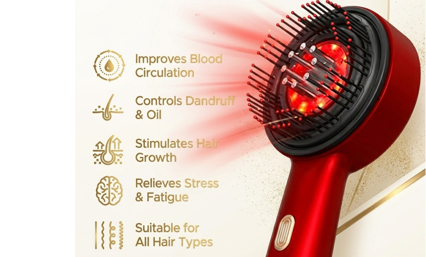 Red-Light Scalp Massager & Liquid Serum Oil Combo