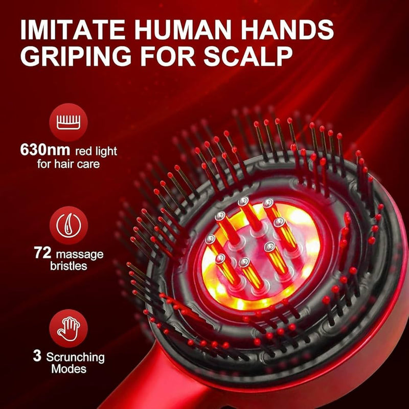 Red-Light Scalp Massager & Liquid Serum Oil Combo